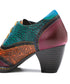 Color Stitch Blocking Bootie